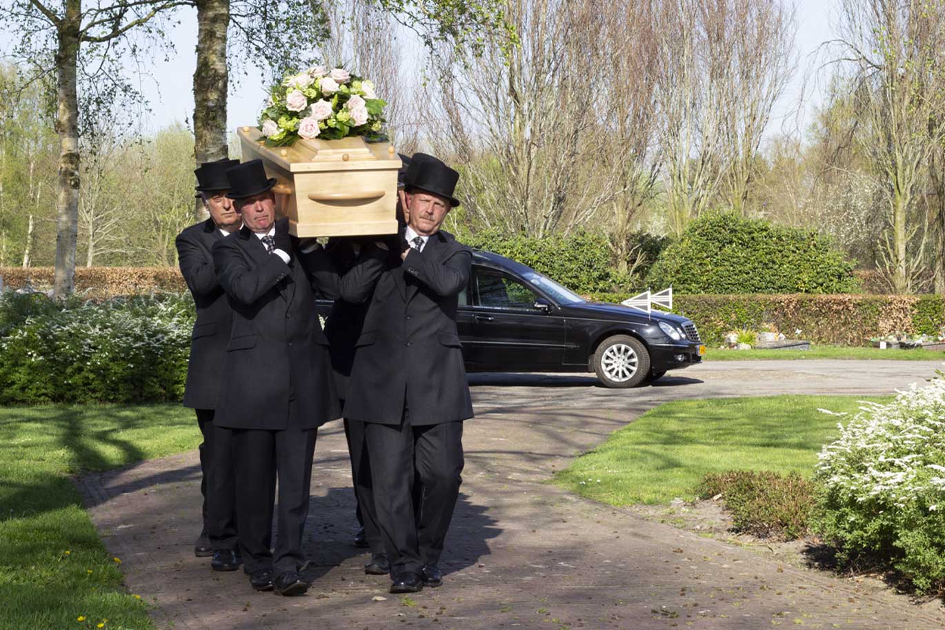 Tijdens de uitvaart Stout